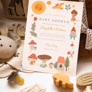 Baby shower van bospaddenstoelen kaart
