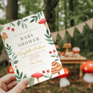 Baby shower van bospaddenstoelen kaart