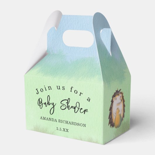 Baby shower van bossen bedankdoosjes (Voorkant Zijde)