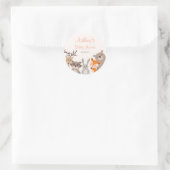 Baby shower van bossen begunstigen Sticker Dieren (Tas)