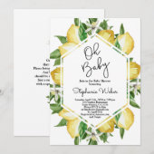 Baby shower van citrusvruchten kaart (Voorkant / Achterkant)