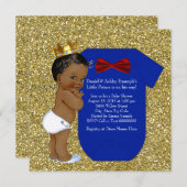 Baby shower van de Afro-Amerikaanse prins Kaart (Voorkant / Achterkant)