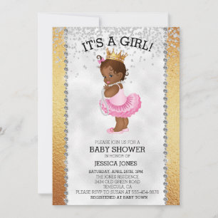 Baby shower van de Amerikaanse prinses Gold Diamon Kaart