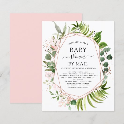 Baby shower van de begroting door Mail Greenery Ui (Voorkant / Achterkant)