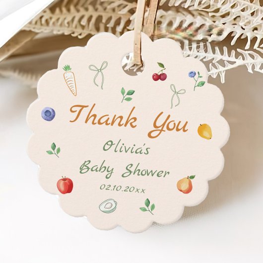 Baby shower van de boerenmarkt bedankjes labels