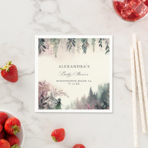 Baby shower van de Enchanted Forest Fairy Mountain Servet
