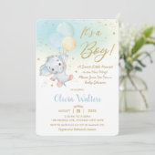 Baby shower van de fluitballons kaart (Staand voorkant)