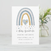 Baby shower van de gemuteerde regenboogmosterd Blu Kaart (Staand voorkant)