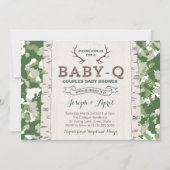 Baby shower van de Groene Camo Couples van het leg Kaart (Voorkant)
