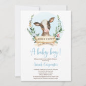 Baby shower van de Heilige Koe Uitnodiging (Voorkant)