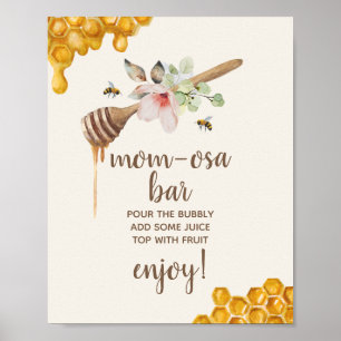 Baby shower van de honingbijen van mam-osa poster