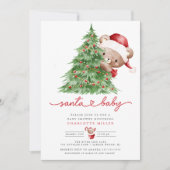 Baby shower van de kerstman kaart (Voorkant)