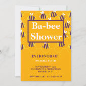 Baby shower van de moderne gele honingraat met hom kaart (Voorkant)