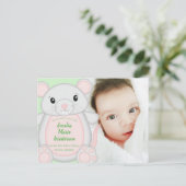 Baby shower van de muis briefkaart (Staand voorkant)