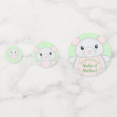 Baby shower van de muis confetti (Achterkanten)