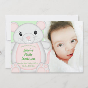 Baby shower van de muis kaart