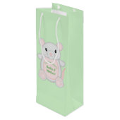Baby shower van de muis wijn cadeautas (Achterkant Gekanteld)