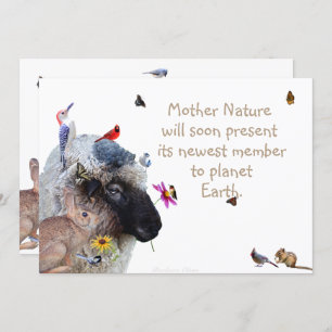 Baby shower van de natuur: uitnodiging