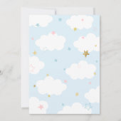 Baby shower van de pasteelregenboog kaart (Achterkant)