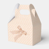 Baby shower van de perzikboog bedankdoosjes (Achterkant)