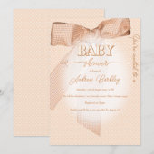 Baby shower van de perzikboog kaart (Voorkant / Achterkant)