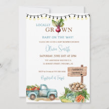 Baby shower van de plaatselijke landbouwmarkt