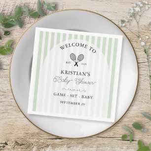 Baby shower van de Preppy Green Tennis Country Clu Servet