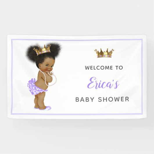 Baby shower van de  prinses van Afrika Spandoek (Horizontaal)