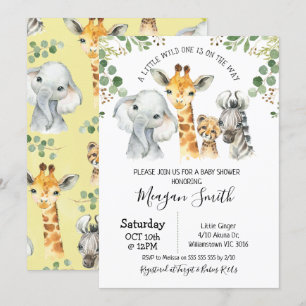 Baby shower van de Rustige Vloeiing Safari Animals Kaart