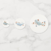 Baby shower van de schattige walvis confetti (Voorkanten)