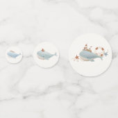 Baby shower van de schattige walvis confetti (Achterkanten)