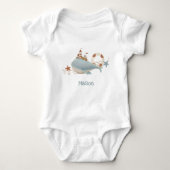 Baby shower van de schattige walvis romper (Voorkant)