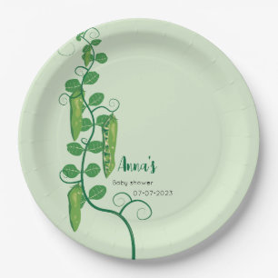 Baby shower van de suikererwt papieren bordje