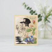 Baby shower van de Tea Party van de Mad Hattter Kaart (Staand voorkant)