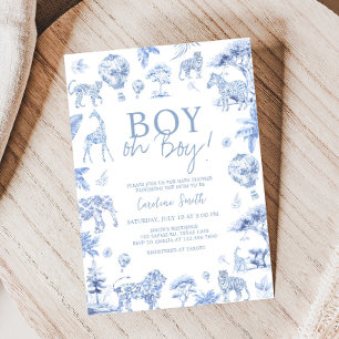 Baby shower van de Toile de Jouy Safari Animals Kaart