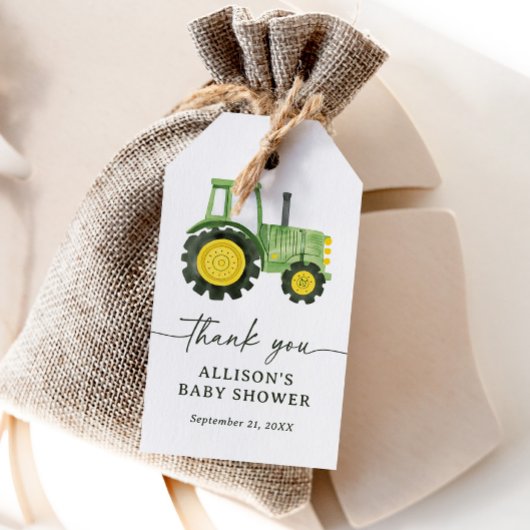 Baby shower van de trekker cadeaulabel