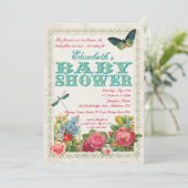  Baby shower van de tuin Kaart (Staand voorkant)