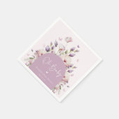 Baby shower van de vlindertuin servet (Hoek)