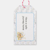 Baby shower van de voorjaarsvogels cadeaulabel (Achterkant)