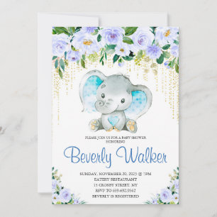 Baby shower van de Waterverf van de jongen Kaart