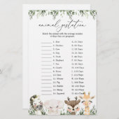 Baby shower van dierlijk wild (Voorkant / Achterkant)