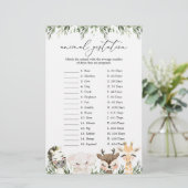 Baby shower van dierlijk wild (Staand voorkant)