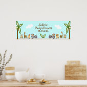 Baby shower van dierproeven poster (Keuken)