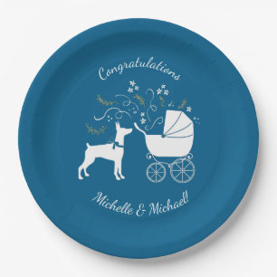 Baby shower van Dobermann Pinscher Papieren Bordje