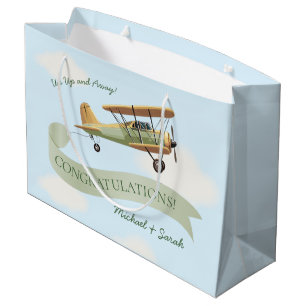 Baby shower van een vliegtuig Groot Cadeauzakje