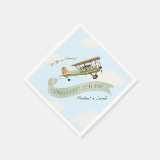 Baby shower van een vliegtuig Servet