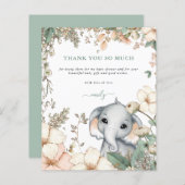 Baby shower van Floral Sage van de begroting Harte (Voorkant / Achterkant)