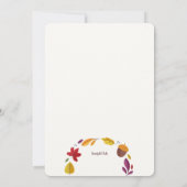 Baby shower van Fox and Leaves Kaart (Achterkant)