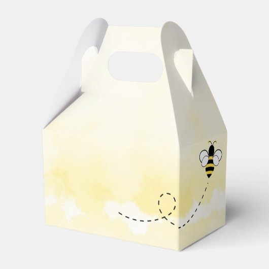 Baby shower van Gnome Sunflower en bijen Gnome Sun Bedankdoosjes (Achterkant)