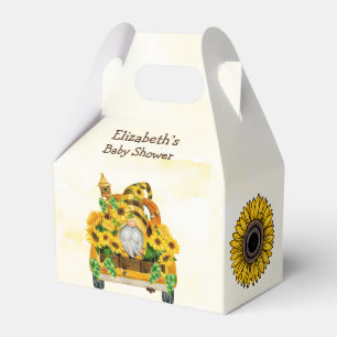 Baby shower van Gnome Sunflower en bijen Gnome Sun Bedankdoosjes